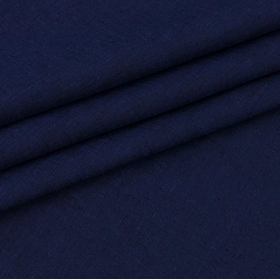 Shirt Fabric Raymond 60Lea×60Lea Pure Linen Plain Colour Dark Blue